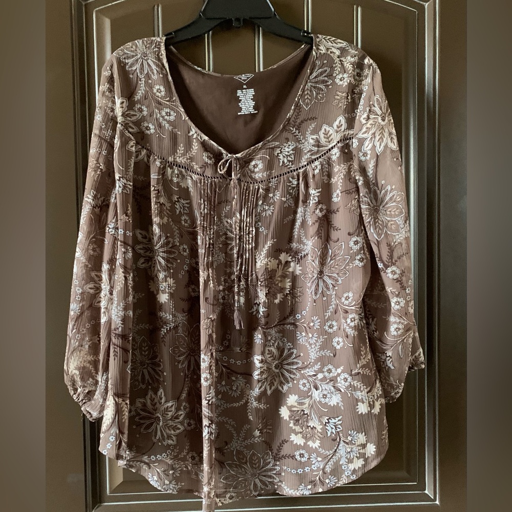 At John’s Bay Ladies Top, Brown, XL